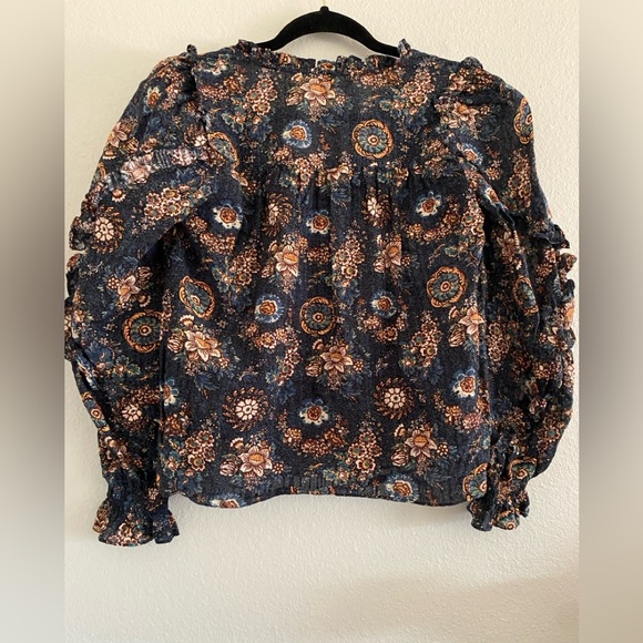 Ulla Johnson Blouse Floral Ruffles XS/S Boho Manet Top - Picture 3 of 6